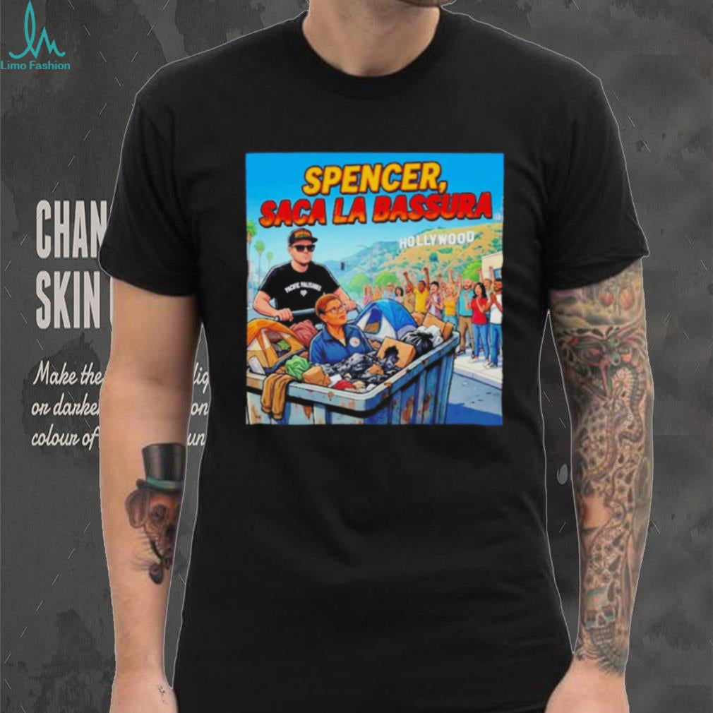 Spencer Saca La Bassura Hollywood Trash Cleanup Satire T Shirt