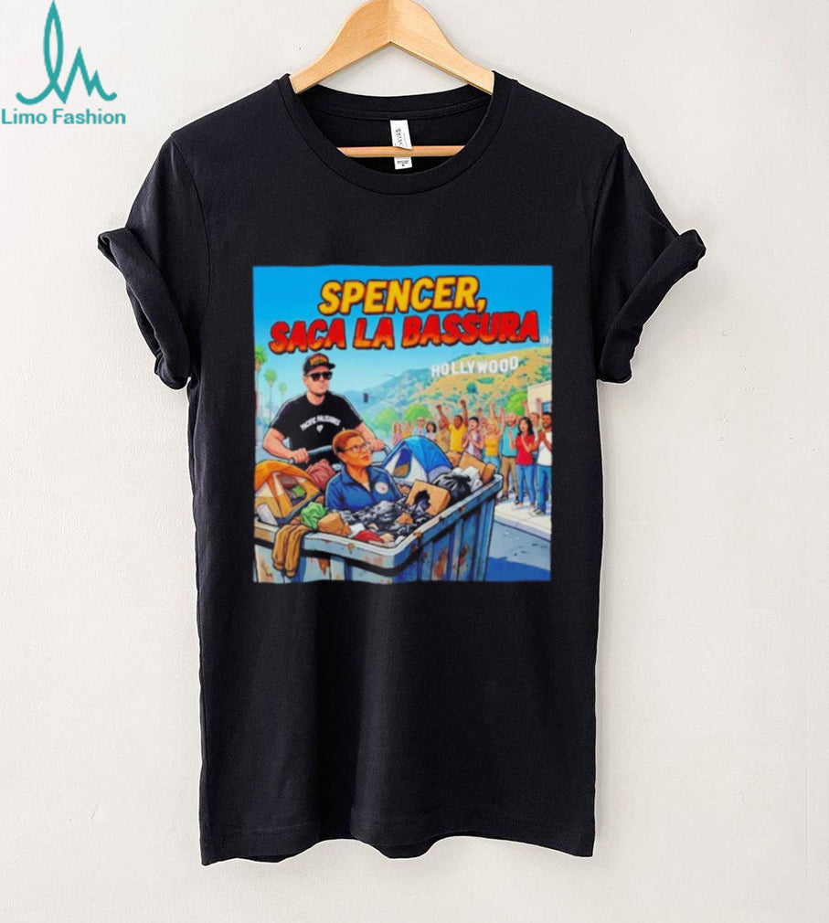 Spencer Saca La Bassura Hollywood Trash Cleanup Satire T Shirt