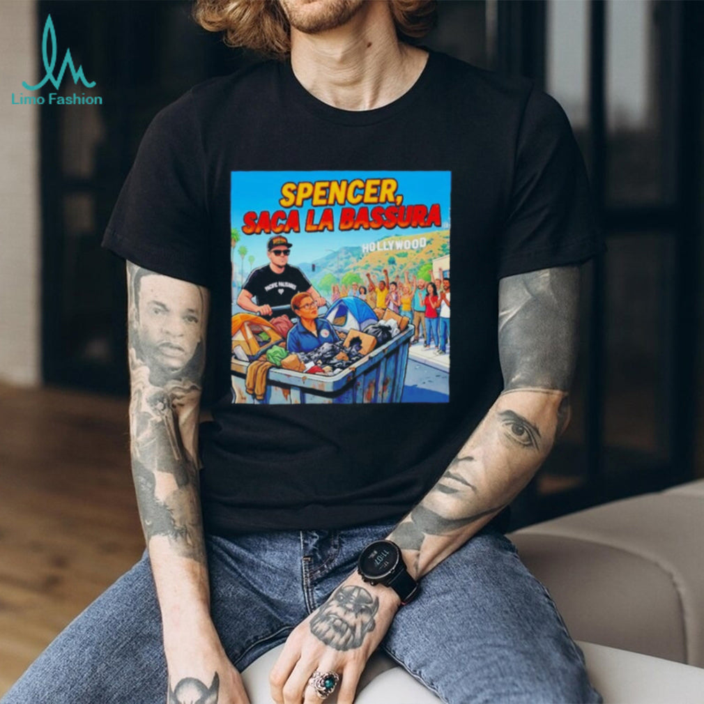 Spencer Saca La Bassura Hollywood Trash Cleanup Satire T Shirt
