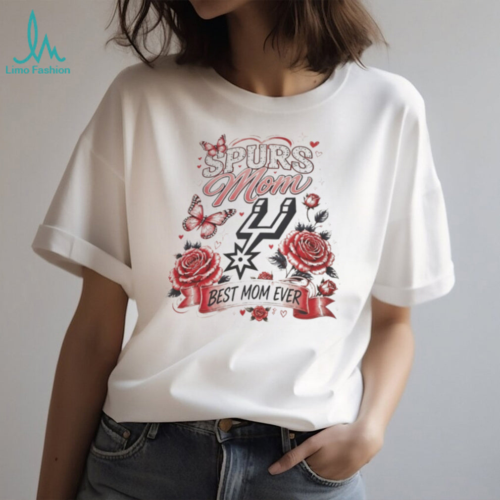 Spurs Mom Best Mom Ever San Antonio Basketball Floral Fan T Shirt