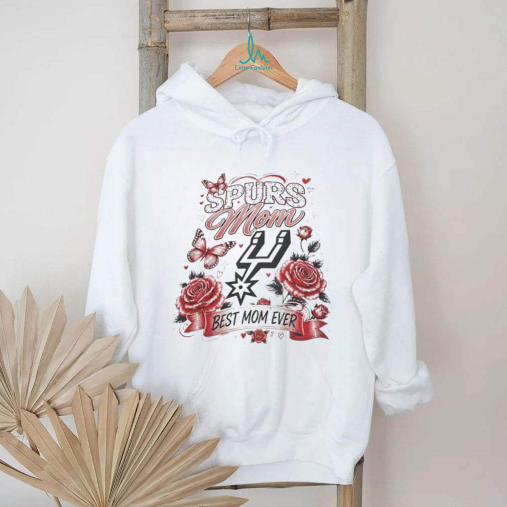 Spurs Mom Best Mom Ever San Antonio Basketball Floral Fan T Shirt