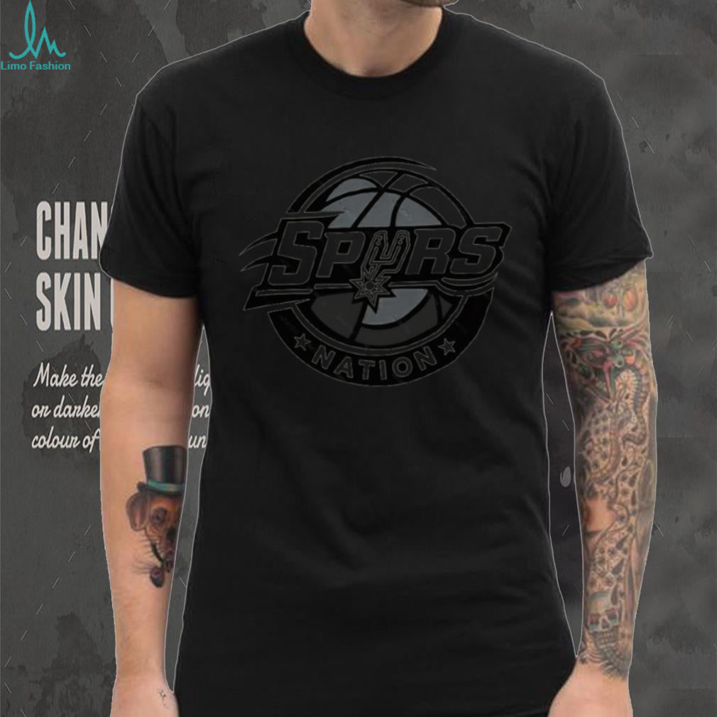 Spurs Nation Basketball Logo Graphic Fan T Shirt