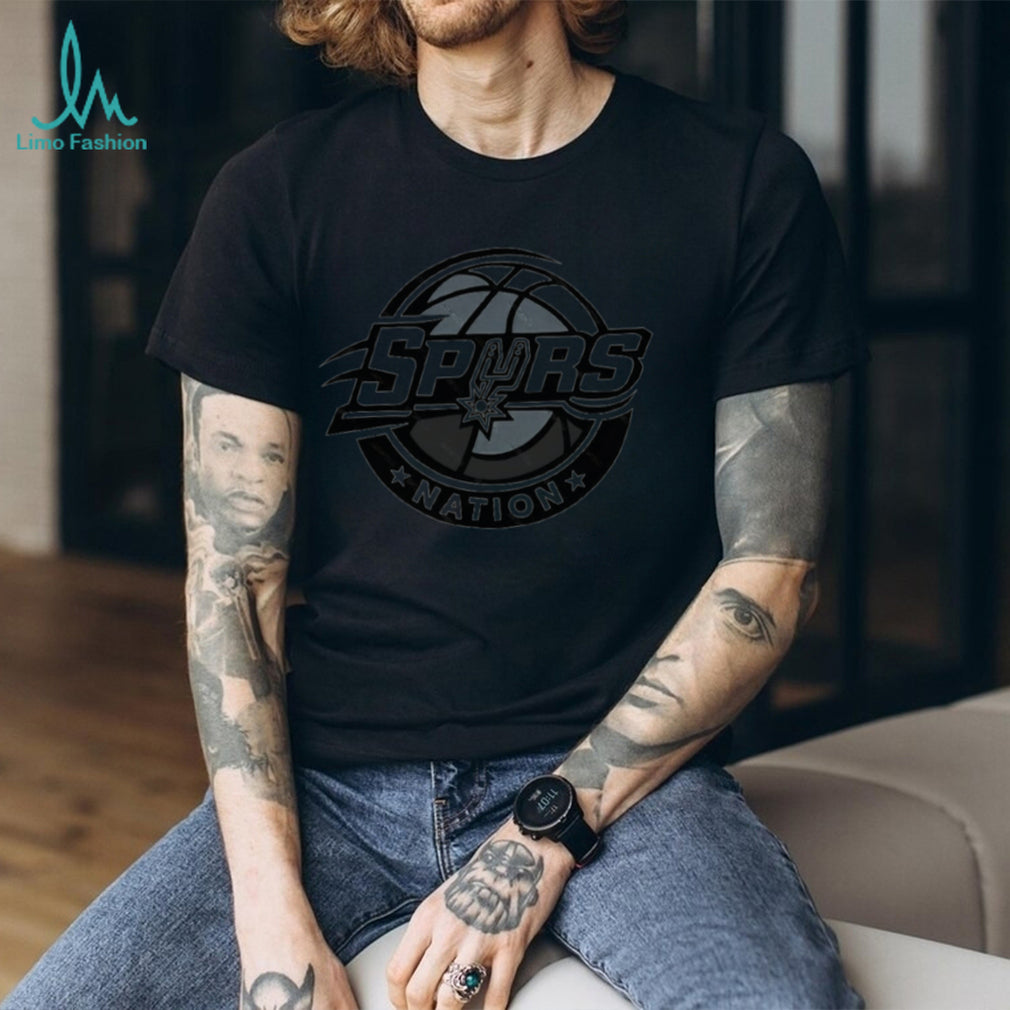 Spurs Nation Basketball Logo Graphic Fan T Shirt