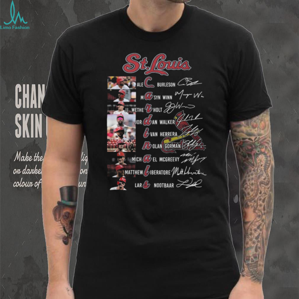 St Louis Cardinals Baseball Team Signed Roster Vintage Sports Gift For Men Women Shirt