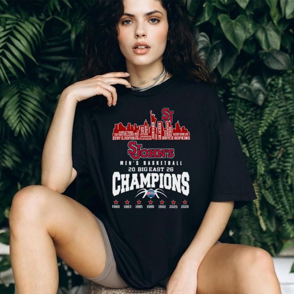 St. John’s Red Storm Men’s Basketball 2026 Big East Champions Skyline T Shirt