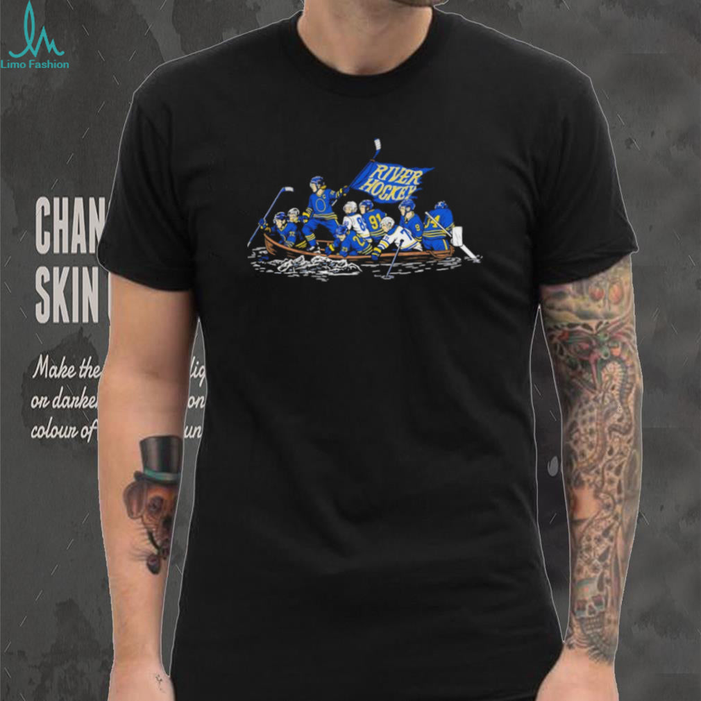 St. Louis Blues River Hockey Crossing the Delaware Parody T Shirt