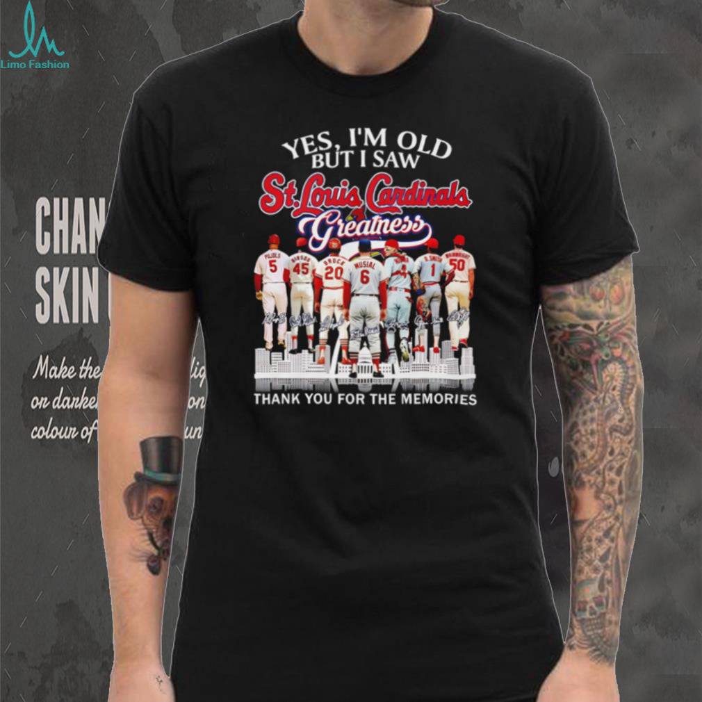 St. Louis Cardinals Greatness Baseball Legends Team Signature T Shirt
