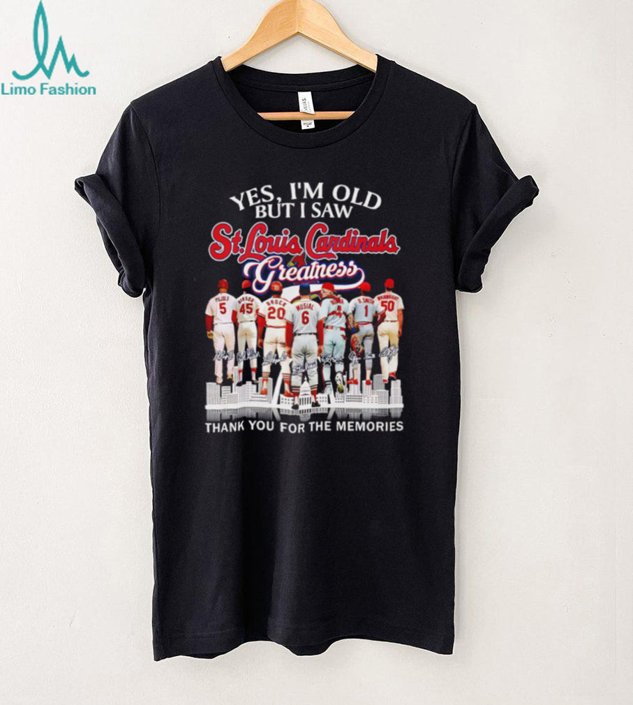 St. Louis Cardinals Greatness Baseball Legends Team Signature T Shirt