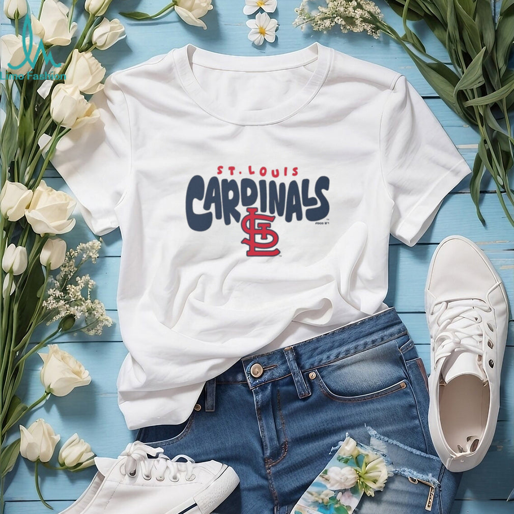 St. Louis Cardinals Oatmeal Heather Retro Script Crewneck T shirt
