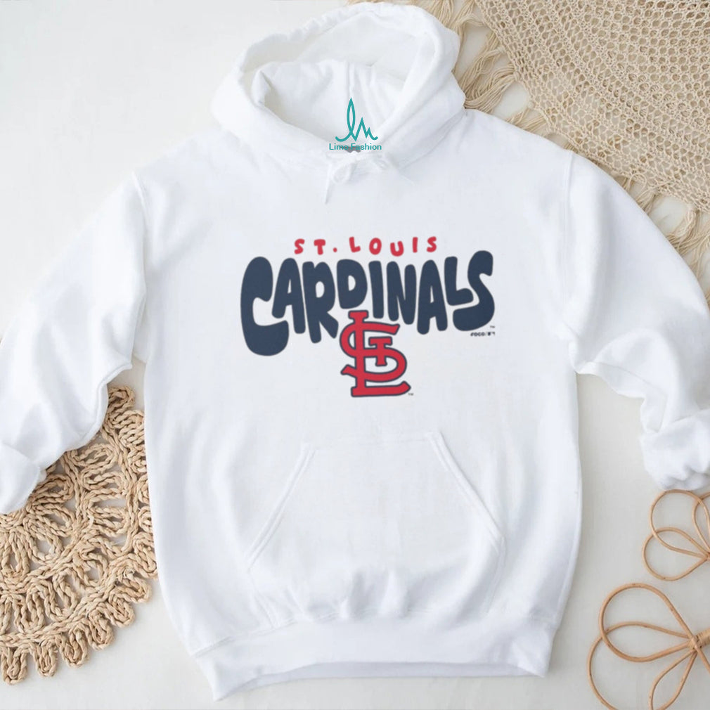 St. Louis Cardinals Oatmeal Heather Retro Script Crewneck T shirt