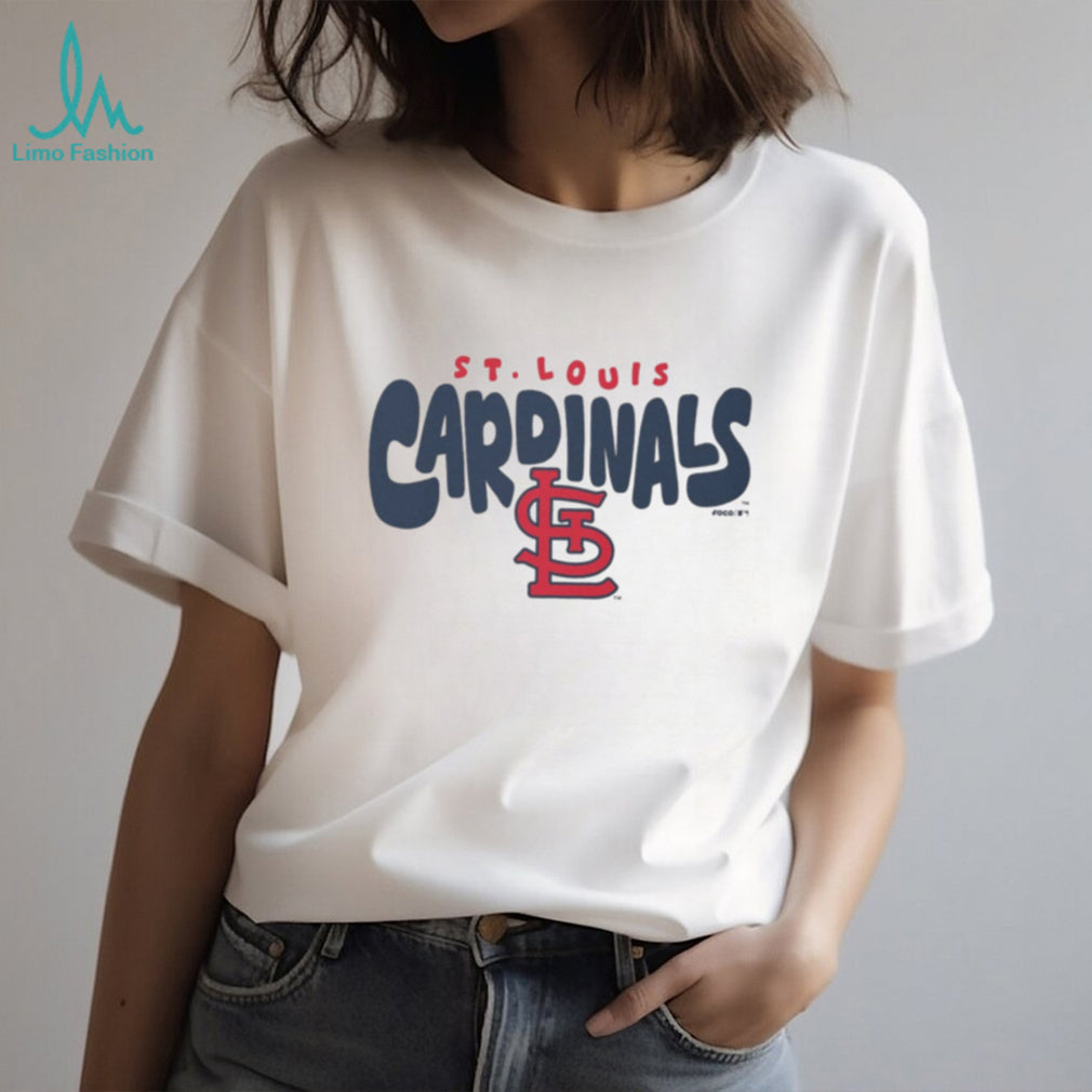 St. Louis Cardinals Oatmeal Heather Retro Script Crewneck T shirt