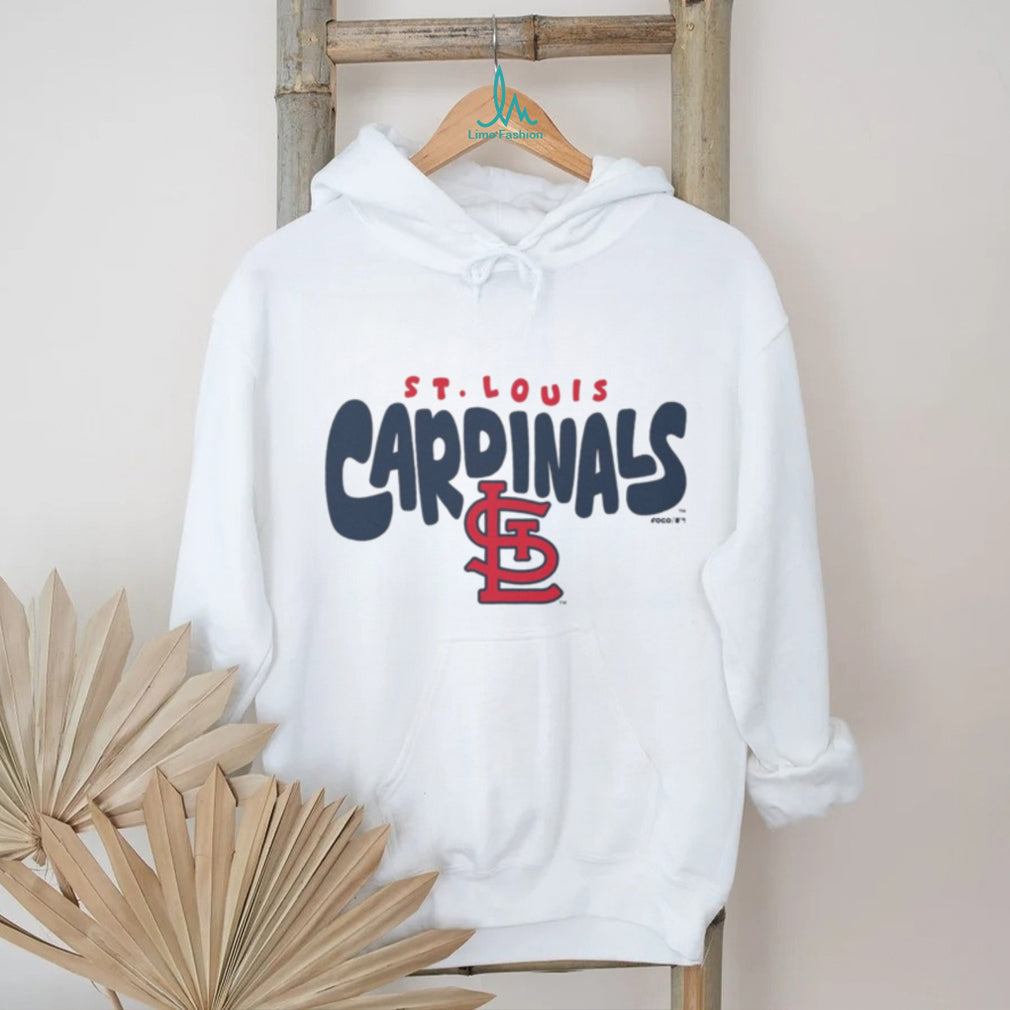 St. Louis Cardinals Oatmeal Heather Retro Script Crewneck T shirt