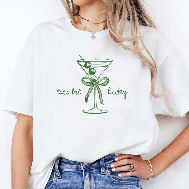 St. Patrick’s Day Tini Bit Lucky Martini Shirt