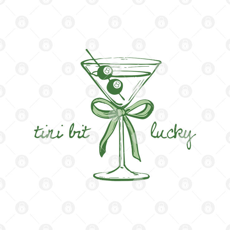 St. Patrick’s Day Tini Bit Lucky Martini Shirt