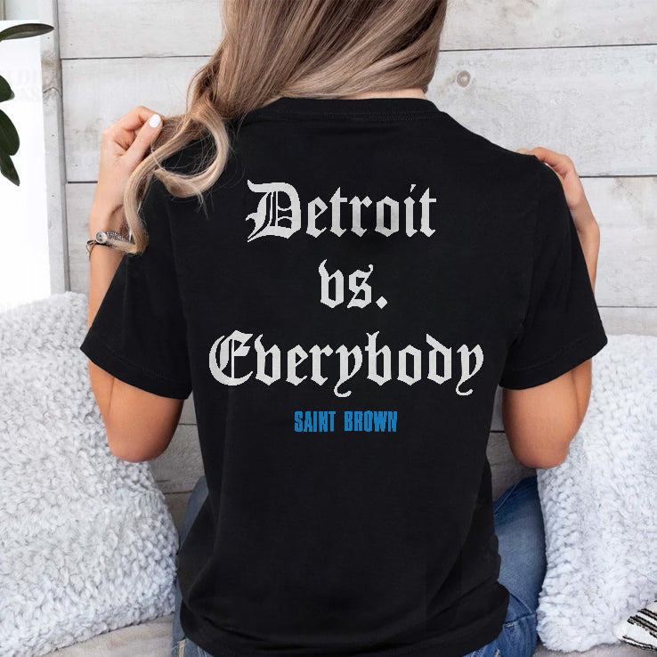 St.Bl4 Detroit Vs Everybody Saint Brown T Shirt