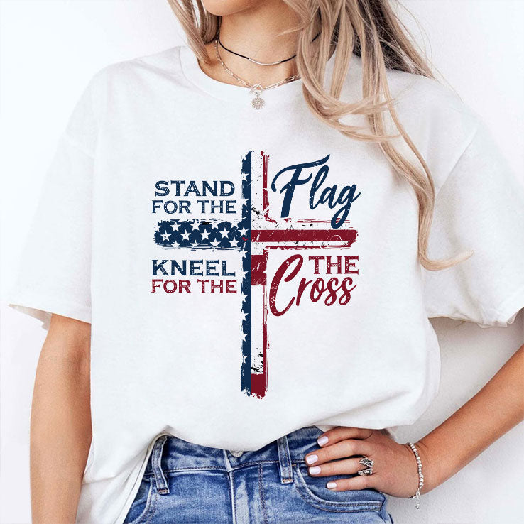 Stand For The Flag Kneel For The Cross T Shirt