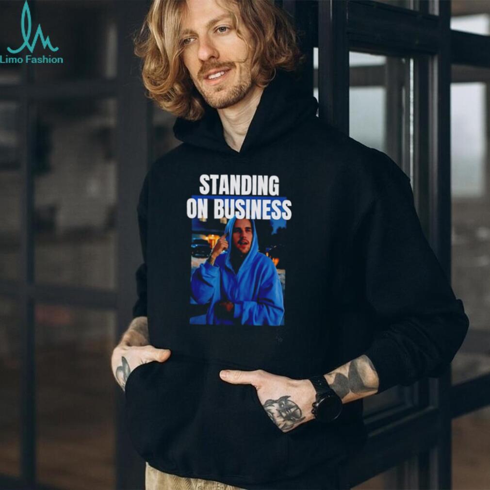 Standing On Business Blue Hoodie Portrait Graphic T Shirt