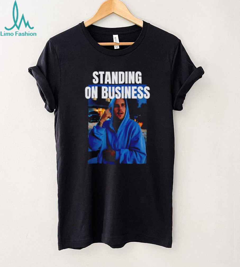 Standing On Business Blue Hoodie Portrait Graphic T Shirt