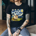 Starry Night Guinea Pig Van Gogh Style Artistic Pet Lover T Shirt