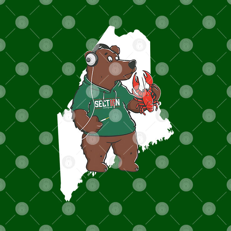State Of Maine Bear Section T Shirt
