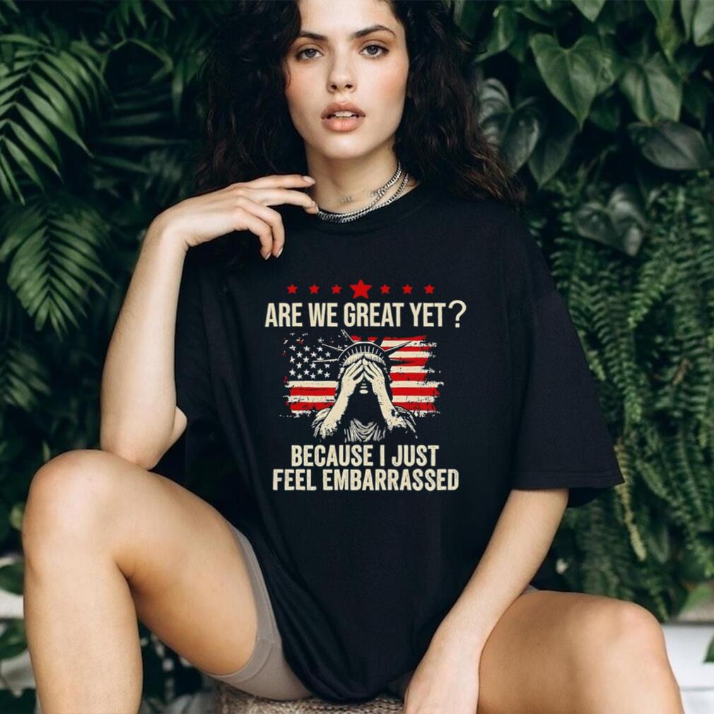 Statue Of Liberty Are We Great Yet Distressed Flag T Shirt