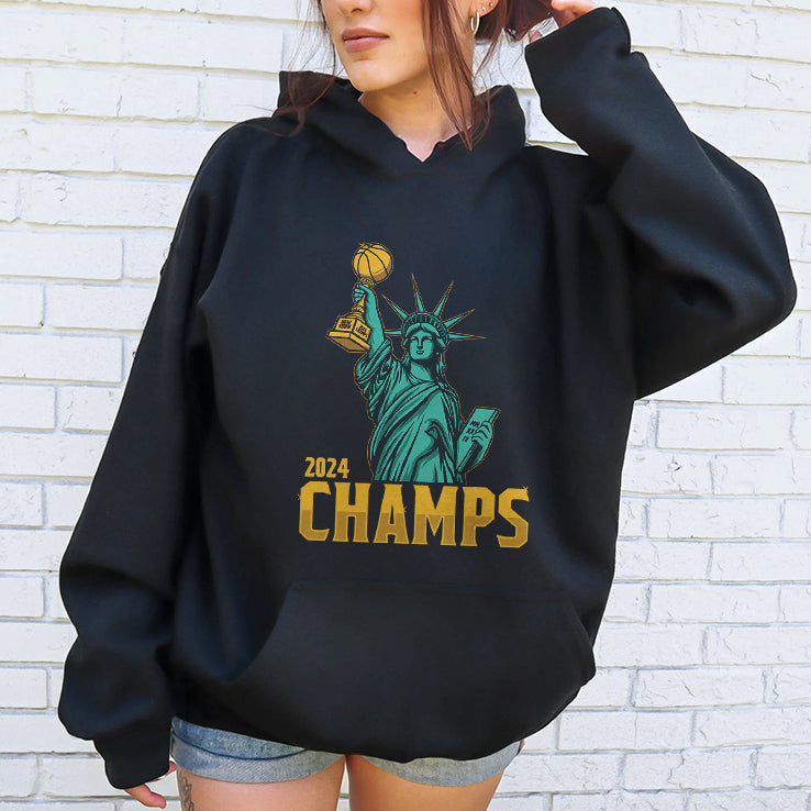 Statue Of Liberty New York Liberty 2024 WNBA Champs T Shirt