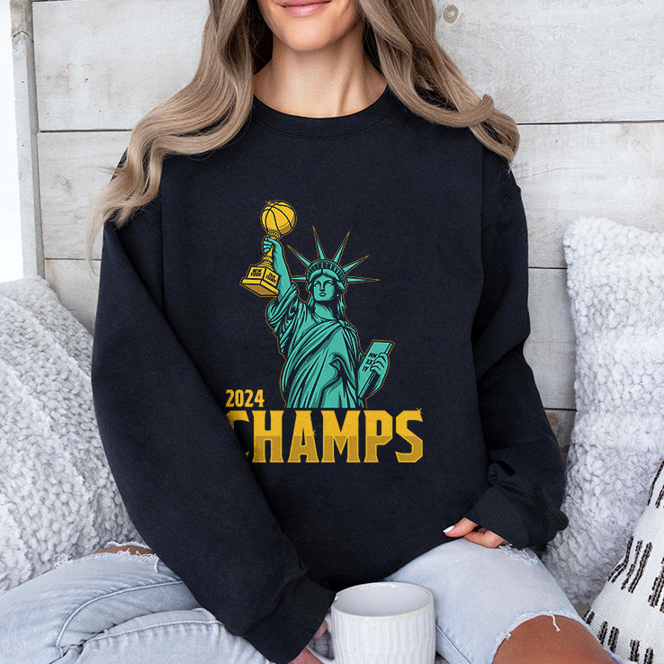 Statue Of Liberty New York Liberty 2024 WNBA Champs T Shirt