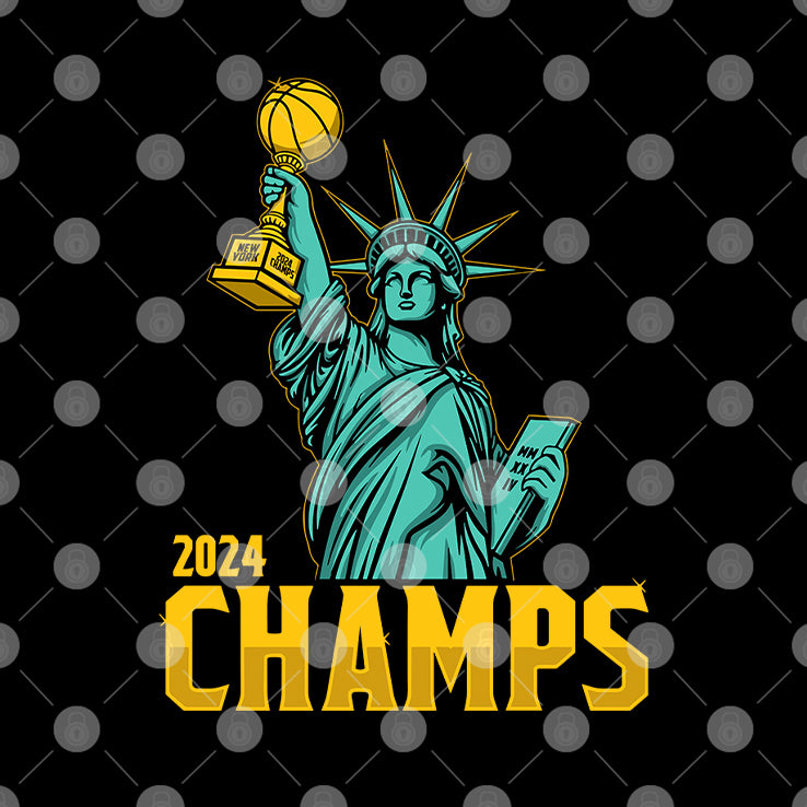 Statue Of Liberty New York Liberty 2024 WNBA Champs T Shirt