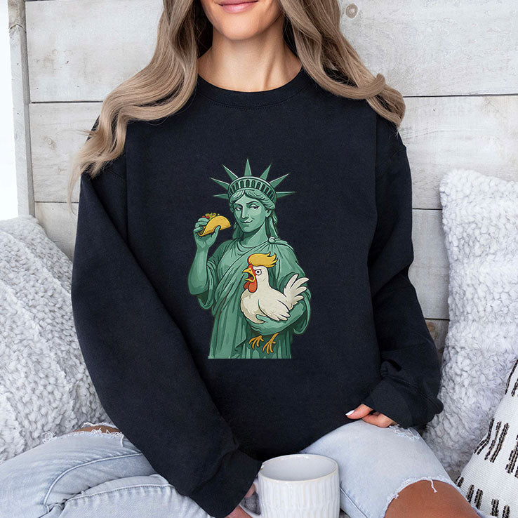 Statue Of Liberty TACO Trump Always Chickens Out Funny 2025 T Shirt