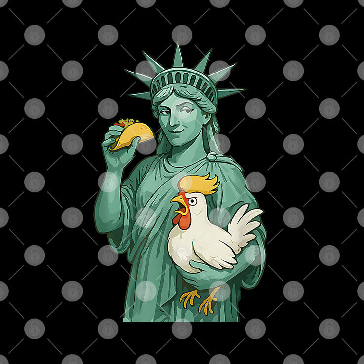 Statue Of Liberty TACO Trump Always Chickens Out Funny 2025 T Shirt