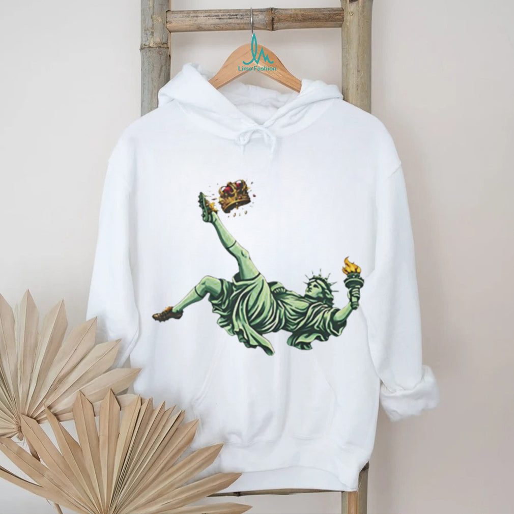 Statue of Liberty Soccer Bicycle Kick Crown Graphic T Shirt