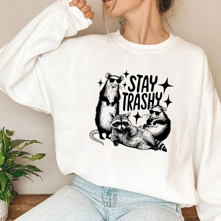 Stay Trashy Raccoon Opossum T Shirt