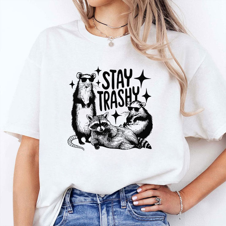 Stay Trashy Raccoon Opossum T Shirt