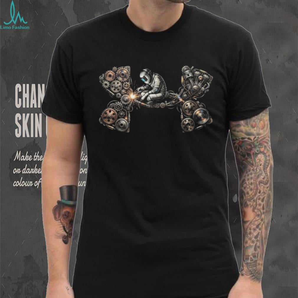 Steampunk Welder Mechanical Gears Graphic T Shirt