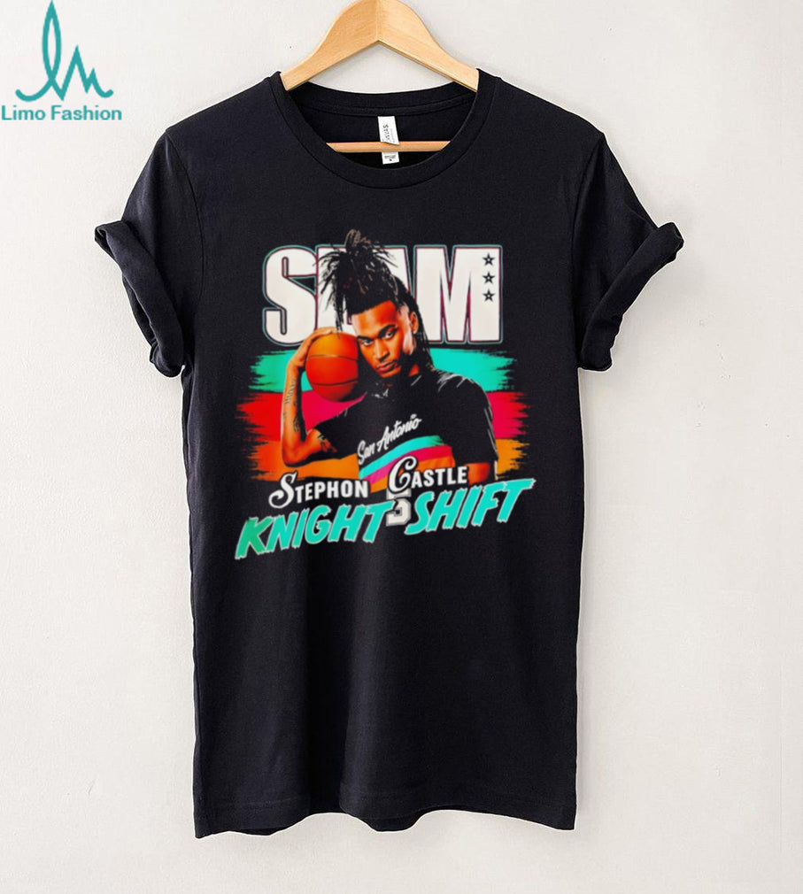Stephon Castle San Antonio “Knight Shift” Retro SLAM Magazine Style Basketball T Shirt