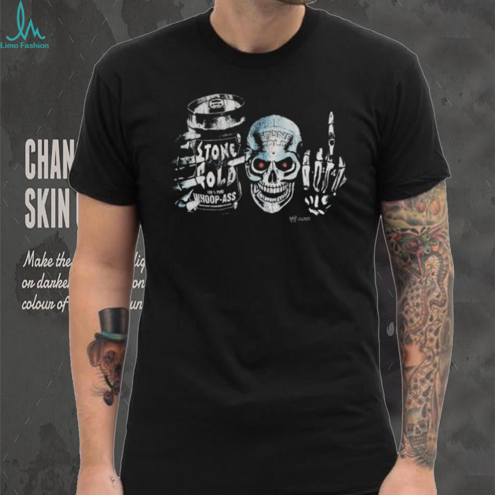 Stone Cold Steve Austin 100% Pure Whoop Ass Skull Graphic T Shirt