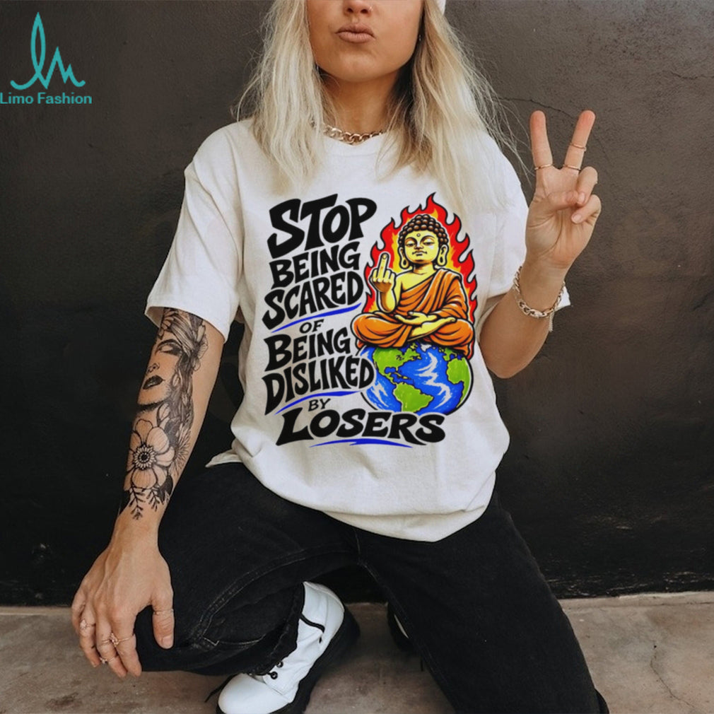 Stop Being Scared Of Being Disliked Buddha Spiritual Motivation Retro Men Women T Shirt