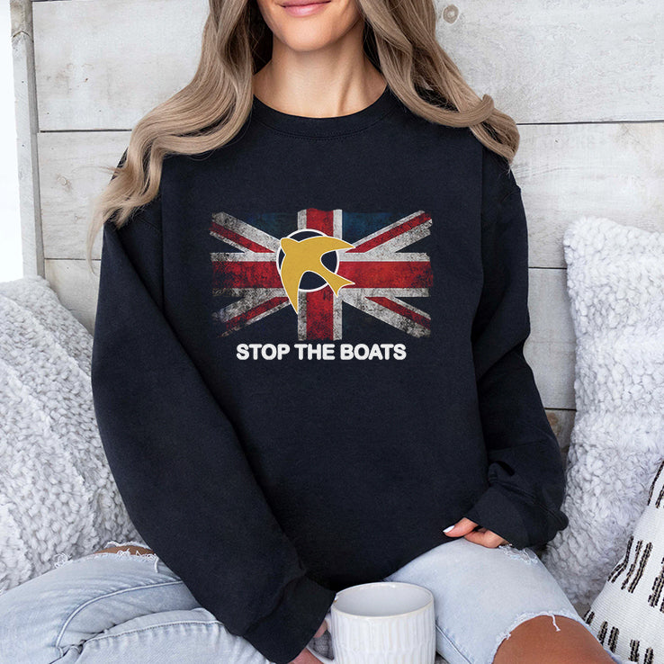 Stop The Boats United Kingdom Flag T Shirt