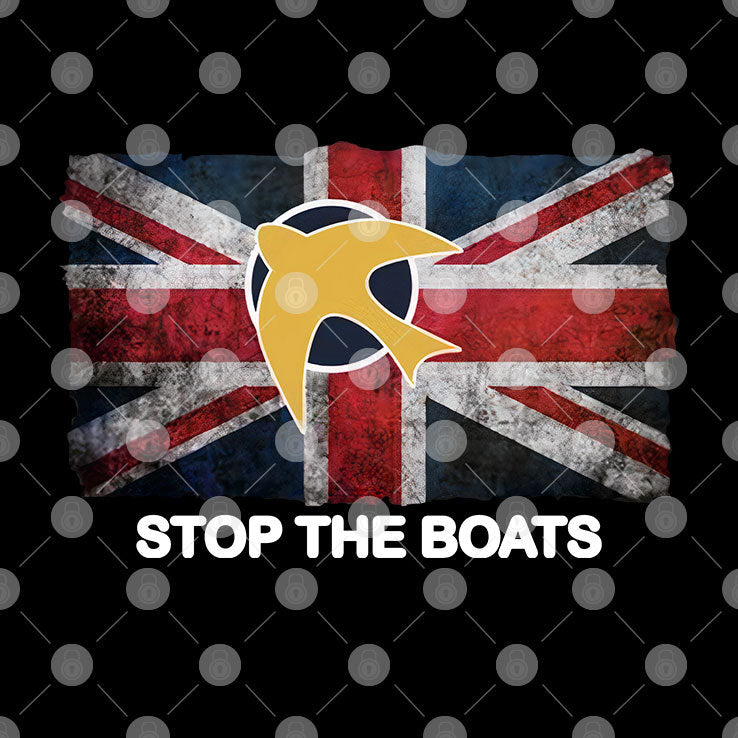 Stop The Boats United Kingdom Flag T Shirt
