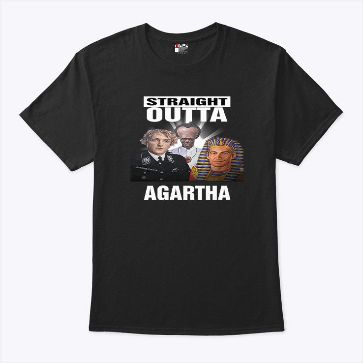 Straight Outta Agartha History Conspiracy Ancient Civilization Parody T Shirt