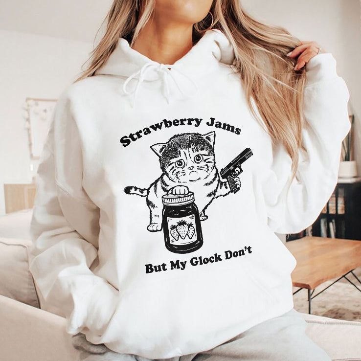Strawberry Jams But My Glock Don’t Cat T Shirt