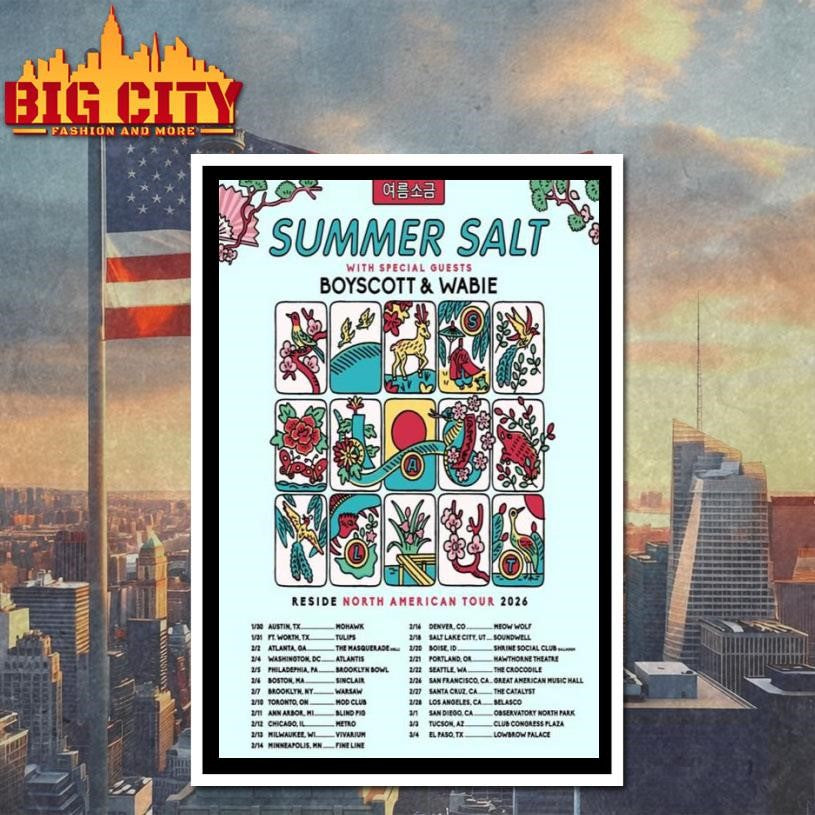 Summer Salt North America Reside Tour 2026 Poster Shirt