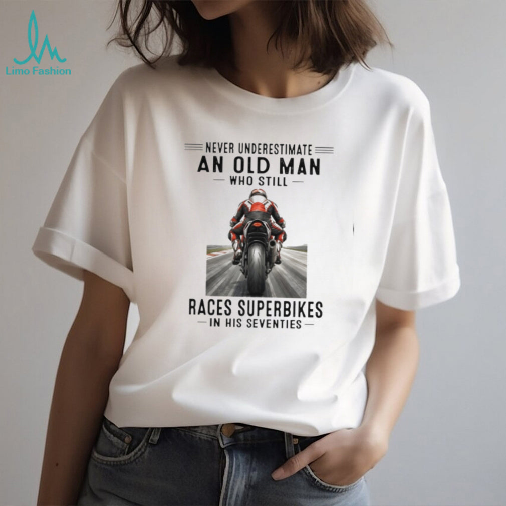 Superbike Racing Old Man Motorcycle Speed Rider Shirt
