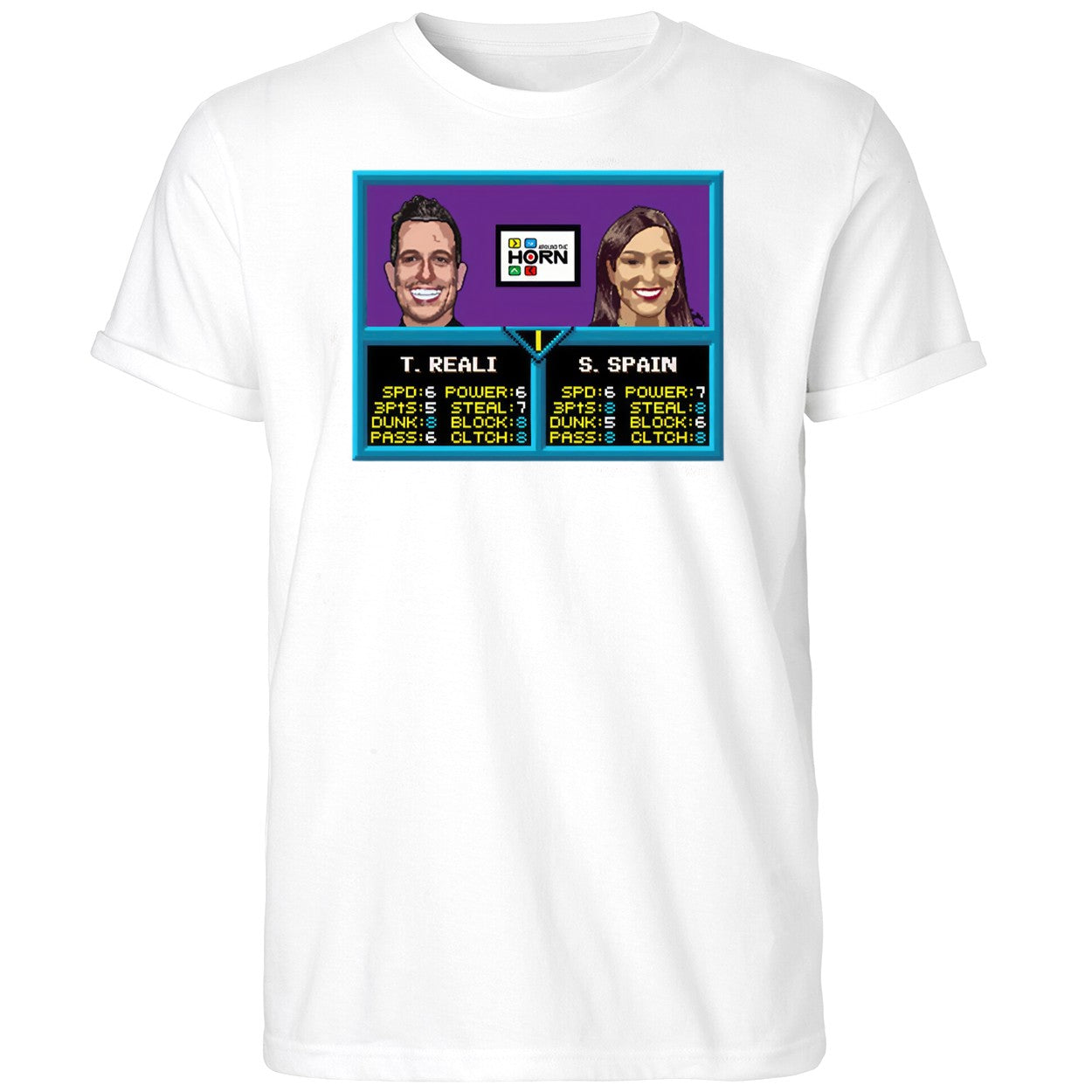 T Reali Jam Digital Custom Pop Art Tv Around The Horn Shirt