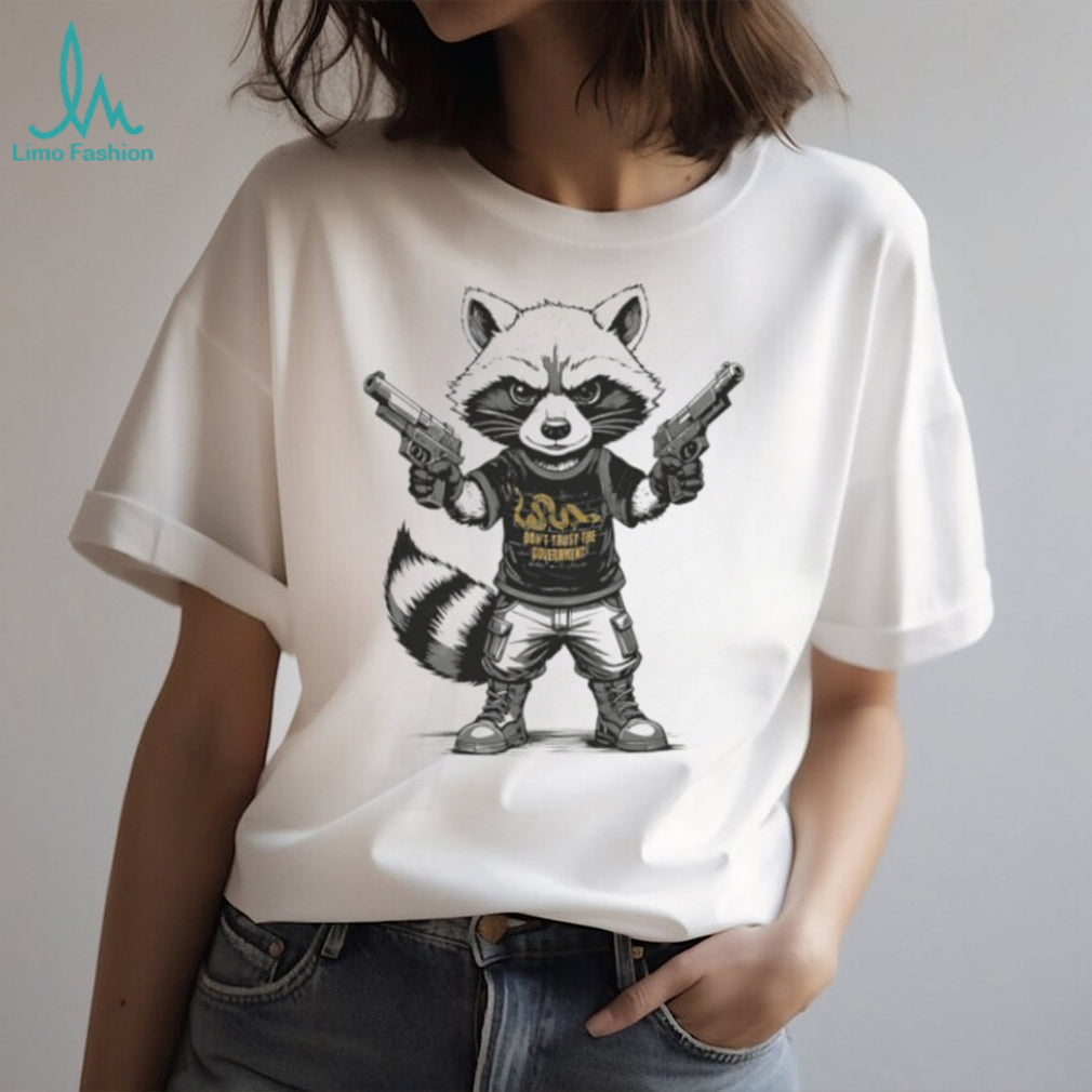 Tactical Raccoon “Don’t Trust The Government” Gadsden Flag T Shirt