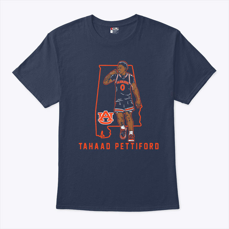 Tahaad Pettiford Auburn Tigers Basketball State Star T Shirt