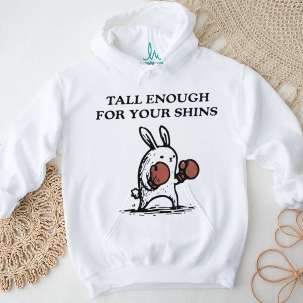 Tall Enough For Your Shins Boxing Bunny Funny Graphic T shirt