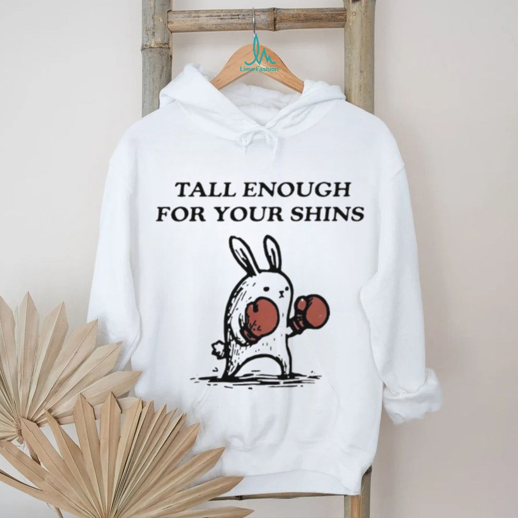 Tall Enough For Your Shins Boxing Bunny Funny Graphic T shirt