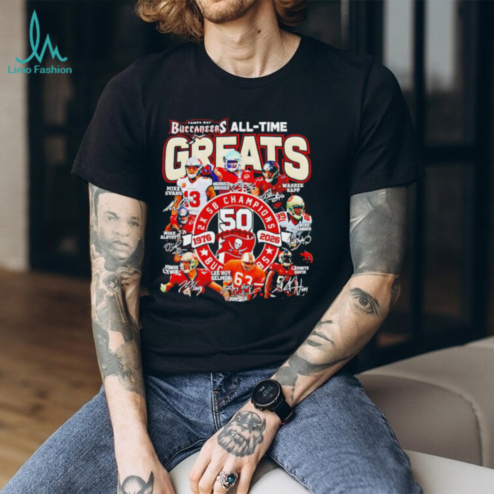 Tampa Bay Buccaneers All Time Greats Signature History T shirt