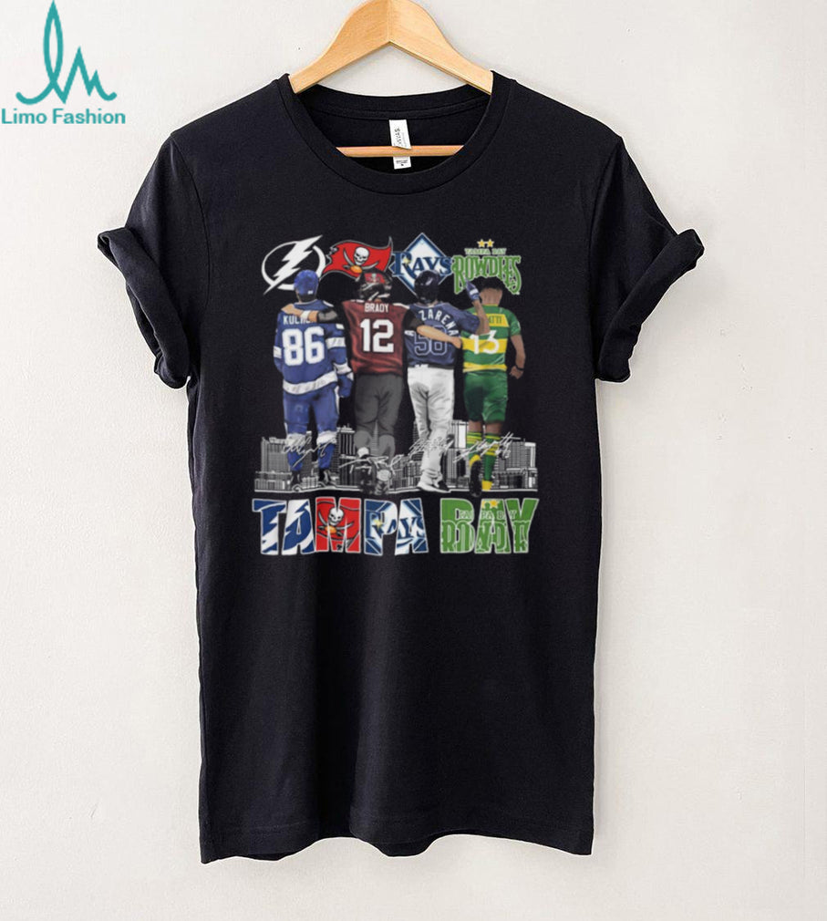 Tampa Bay Four Teams One City Champions T Shirt Rowdies Rays Bucs Lightning Signature T Shirt